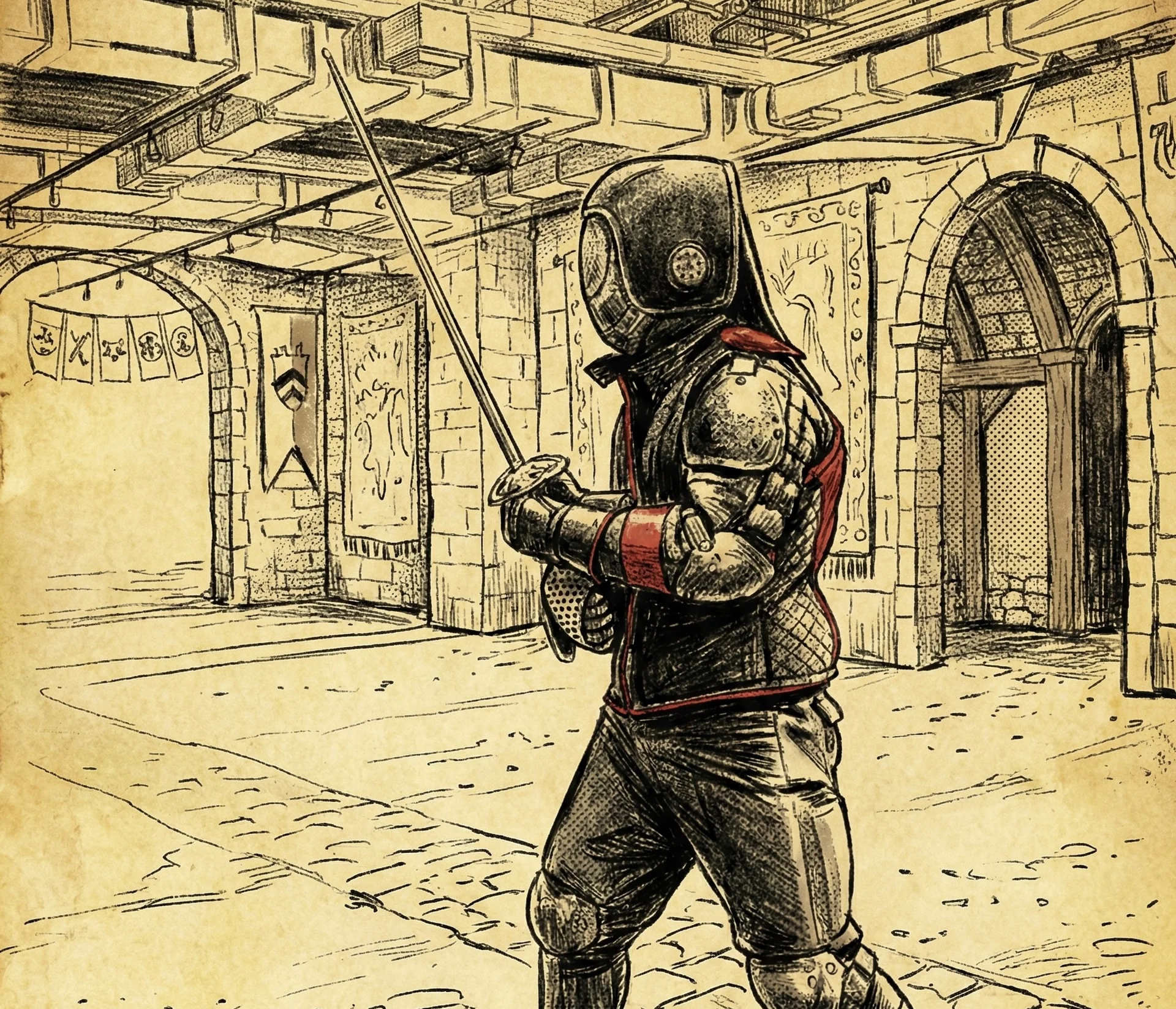 Competing at the 2nd Beijing University Student Historical Fencing Open Competition (April 2025)